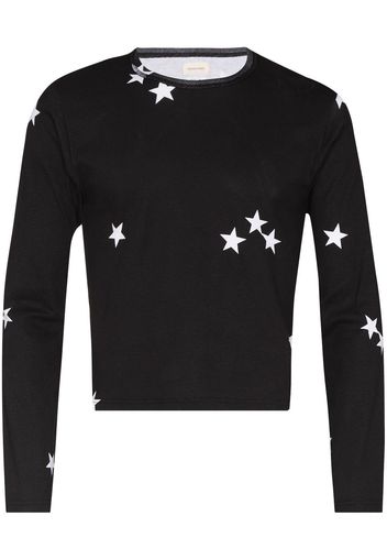 Stefan Cooke STEFAN LRG STAR PRNT LS TEE BLK - Nero