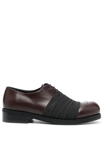 Stefan Cooke Elastic Biker leather derby shoes - Marrone