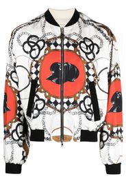 Stefan Cooke graphic-print bomber jacket - Bianco