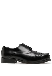 Stefan Cooke embroidered-detail leather derby shoes - Nero