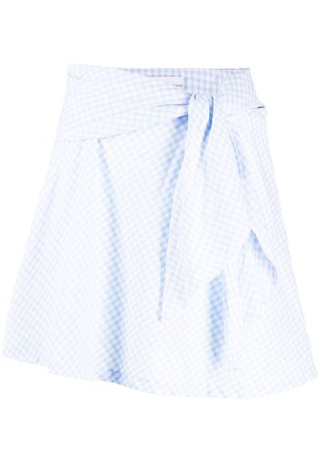 STEFANIA VAIDANI Vichy gingham-print mini skirt - Blu