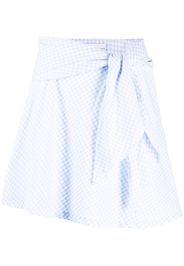 STEFANIA VAIDANI Vichy gingham-print mini skirt - Blu