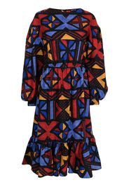 Stella Jean patterned jacquard flared dress - Multicolore