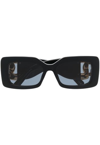 Stella McCartney Eyewear Occhiali da sole squadrati con catena - Nero