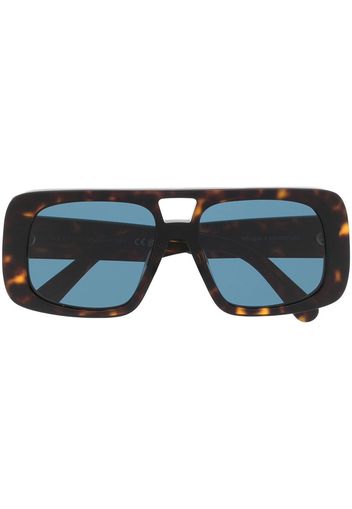 Stella McCartney Eyewear Occhiali da sole squadrati con doppio ponte - Marrone