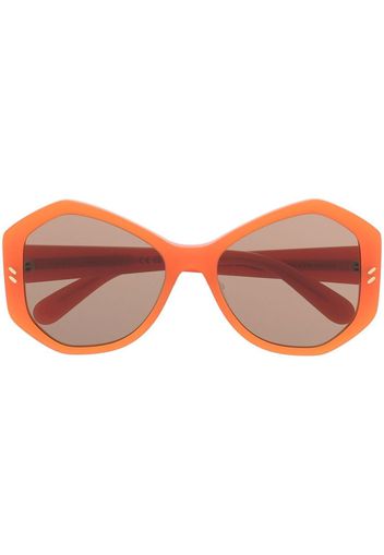 Stella McCartney Eyewear geometric-frame logo sunglasses - Arancione