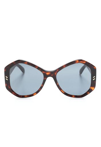 Stella McCartney Eyewear tortoiseshell-effect geometric-frame sunglasses - Marrone