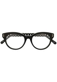 chain-effect round frame glasses