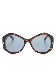 Stella McCartney Eyewear tortoiseshell-effect geometric-frame sunglasses - Marrone