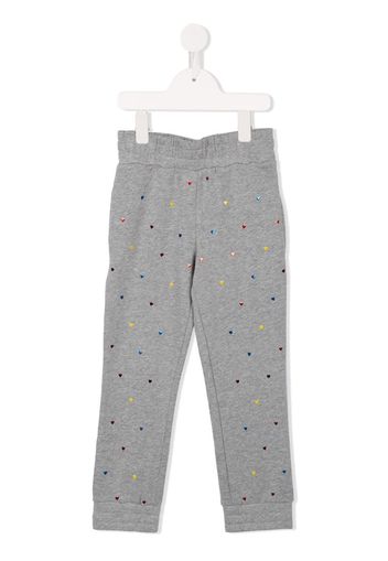 Joggers con cuori applicati