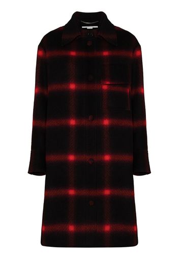 checked wool coat