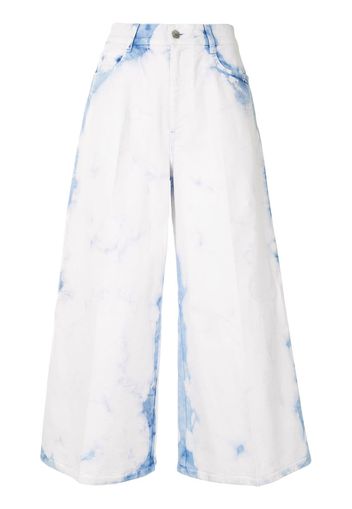 Stella McCartney Jeans crop a gamba ampia - Bianco