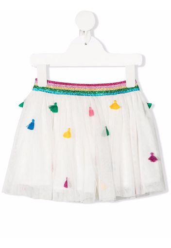 Stella McCartney Kids Gonna con ricamo - Bianco