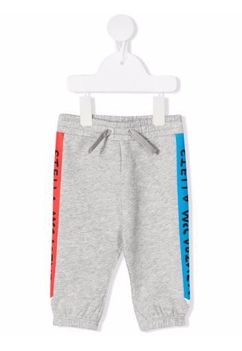 Stella McCartney Kids Pantaloni sportivi con banda laterale - Grigio