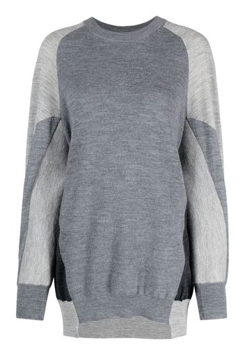 Stella McCartney Maglione oversize con design color-block - Grigio