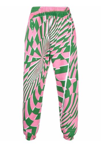 Stella McCartney Pantaloni con motivo geometrico Stella McCartney X Ed Curtis - Verde