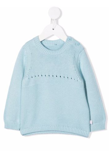 Stella McCartney Kids dog-knit cotton jumper - Blu