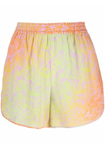 Stella McCartney Shorts con stampa - Giallo