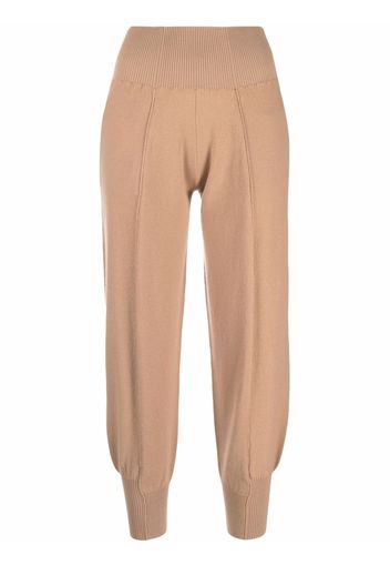 Stella McCartney tapered wool-blend track pants - Toni neutri