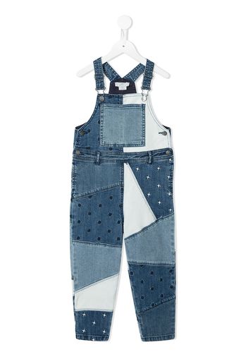 Stella McCartney Kids Salopette denim con inserti - Blu