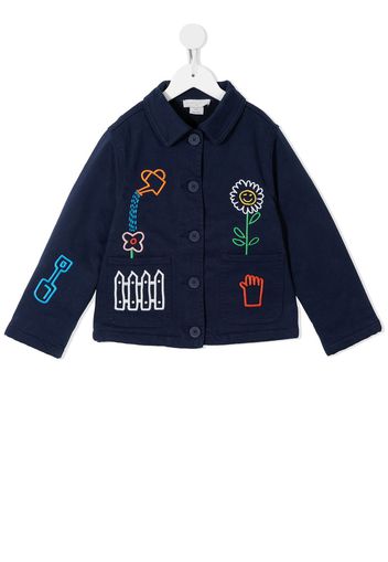 Stella McCartney Kids Giacca con ricamo - Blu