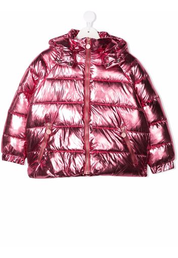 Stella McCartney Kids metallic padded coat - Rosa