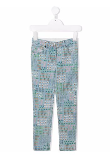 Stella McCartney Kids produce-print jeans - Blu