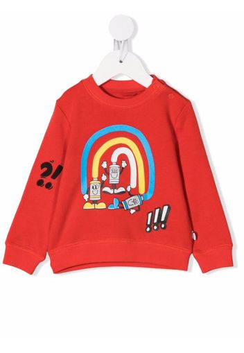 Stella McCartney Kids cartoon-print cotton sweatshirt - Rosso