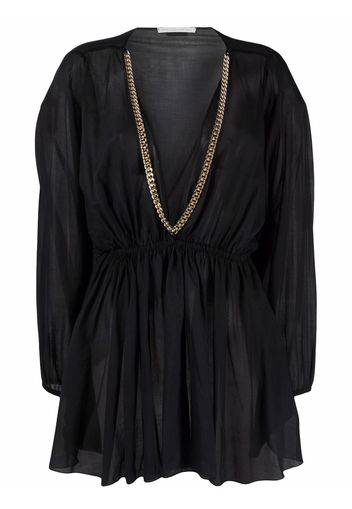 Stella McCartney chain detail V-neck blouse - Nero