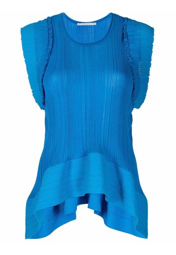 Stella McCartney Top bicolore a coste - Blu