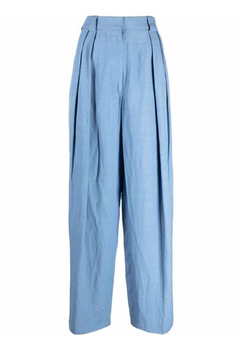 Stella McCartney Pantaloni sartoriali a vita alta - Blu