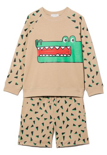 Stella McCartney Kids graphic-print tracksuit set - Toni neutri