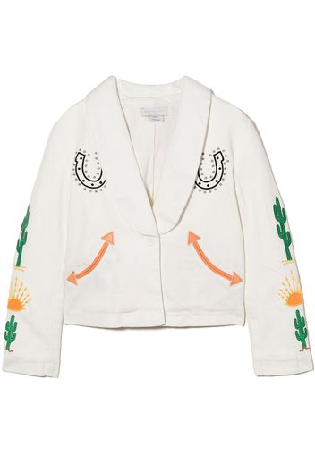 Stella McCartney Kids Giacca con ricamo - Bianco