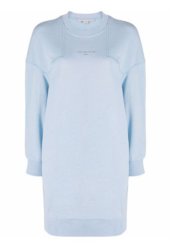 Stella McCartney seam-detail sweatshirt dress - Blu