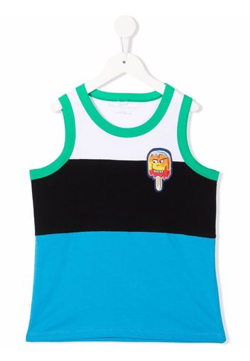 Stella McCartney Kids stripe-print cotton vest - Blu