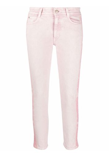 Stella McCartney logo tape slim jeans - Rosa