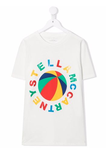 Stella McCartney Kids TEEN logo-print T-shirt - Bianco