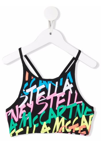 Stella McCartney Kids graffiti-print vest top - Nero