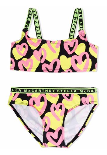 Stella McCartney Kids Set bikini con stampa - Nero