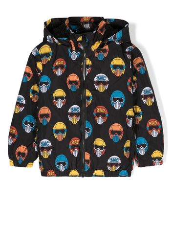 Stella McCartney Kids helmet-print hooded jacket - Nero