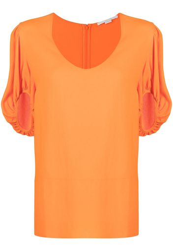 Stella McCartney Top con maniche a palloncino - Arancione