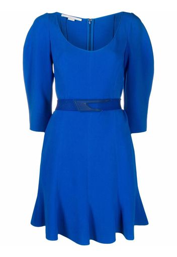 Stella McCartney puff-sleeve belted dress - Blu