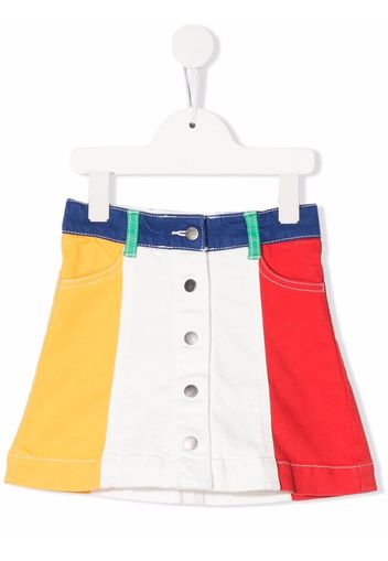 Stella McCartney Kids colour-block denim skirt - Bianco