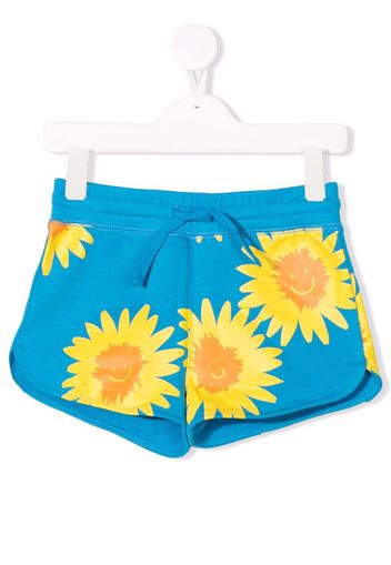 Stella McCartney Kids sunflower-print shorts - Blu