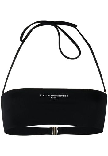 Stella McCartney logo-print bandeau bikini top - Nero