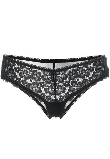 Stella McCartney high leg lace briefs - Nero