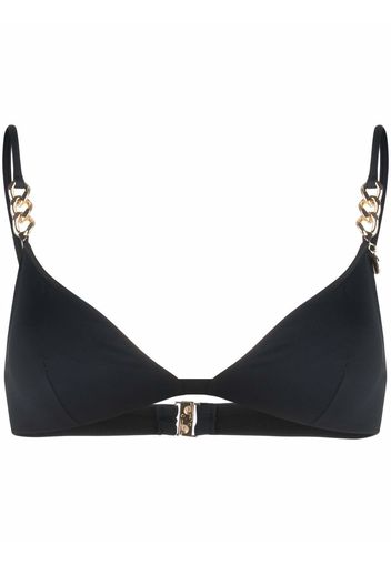 Stella McCartney chain-link triangle bikini top - Nero