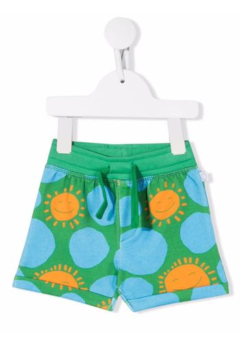 Stella McCartney Kids graphic-print elasticated-waist shorts - Verde