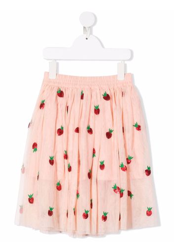 Stella McCartney Kids strawberry-print mini skirt - Rosa