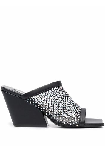 Stella McCartney crystal mesh mules - Nero